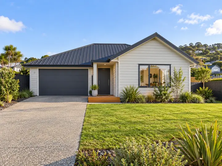 Weatherboard home with garage